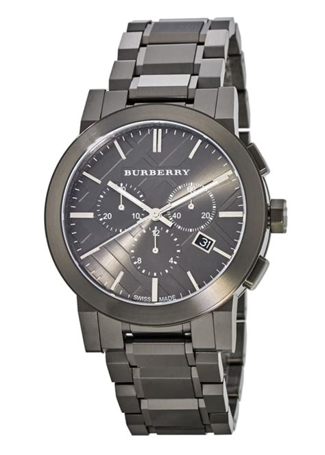 burberry gray ion chronograph mens watch bu9354|burberry watch stainless steel.